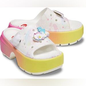 Crocs Women's Care Bear Stomp Slides NWT